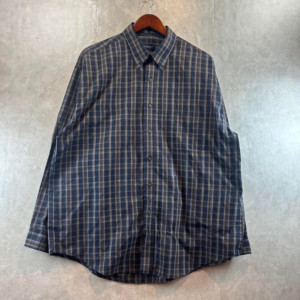 Van-heusen Men's Blue and Navy Shirt